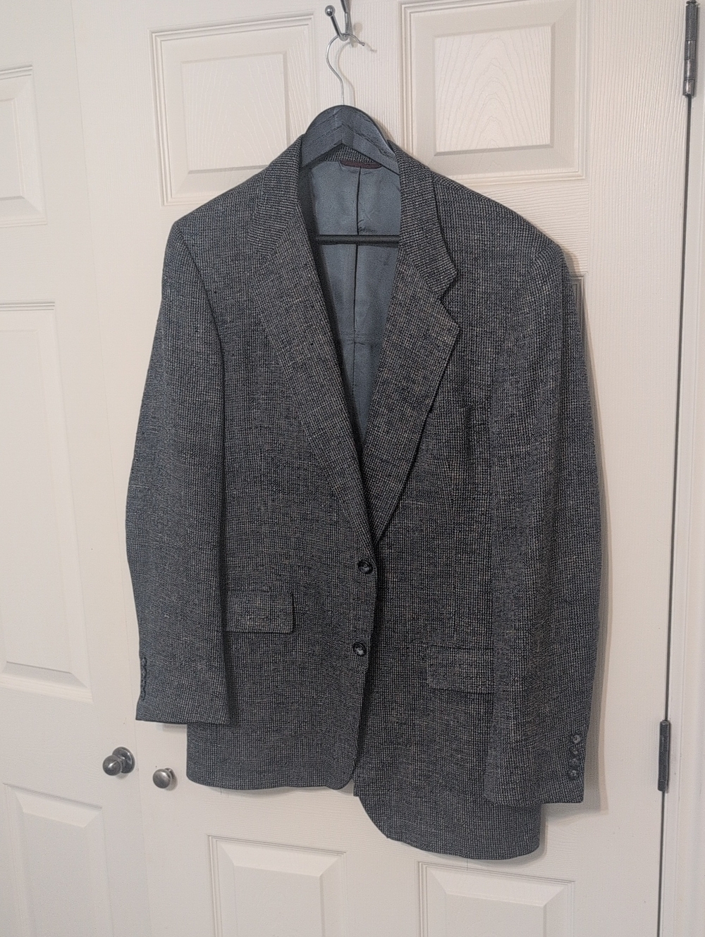 Hart Schaffner Marx Gray Textured Sport Coat